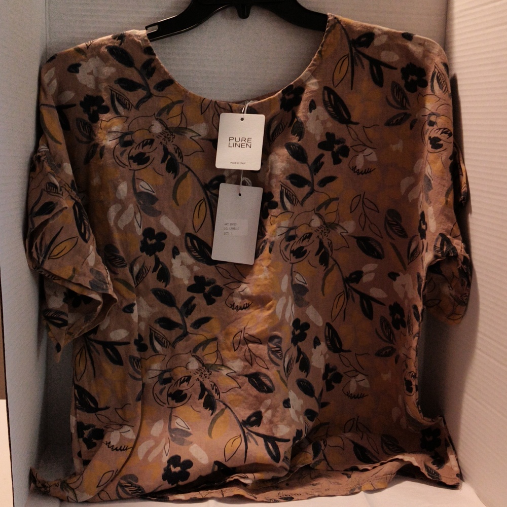 Elena Baldi 100% Pure Linen Top